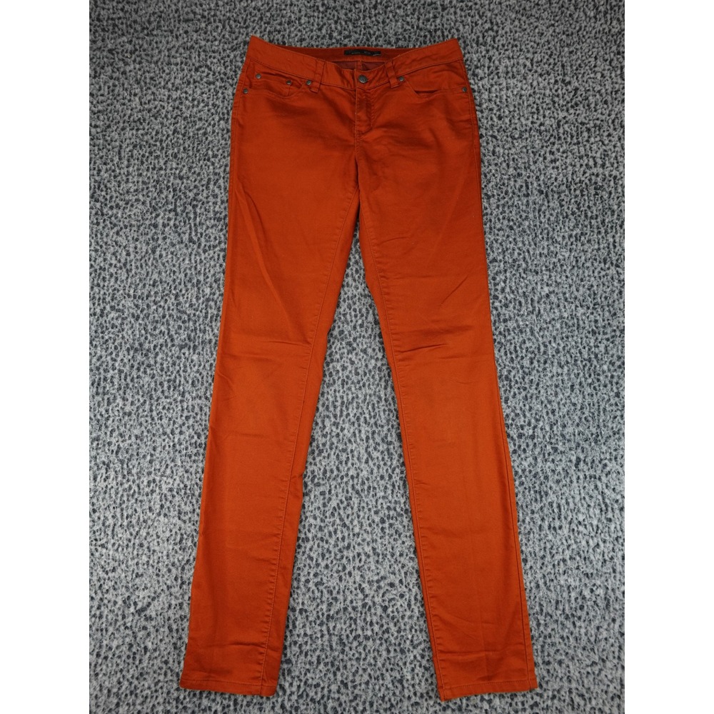 Prana Skinny Pants Womens 6/28 Tall Burnt Orange Rust Stretch Twill 12199